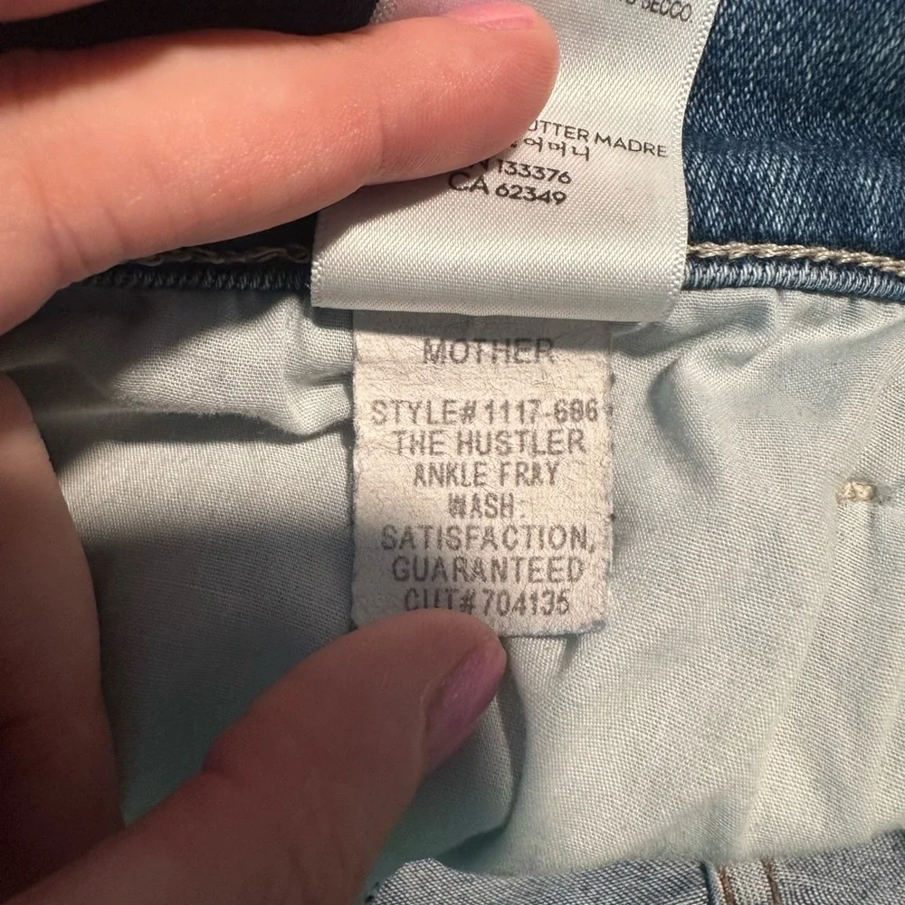 the hustler ankle fray mother jeans size 32 - Picture 5 of 9